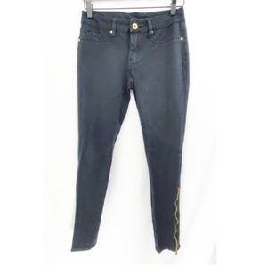 BLANK NYC Black Skinny Ankle Jeans Side Zip